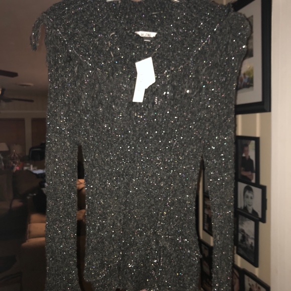 New W/ Tags~Black/Silver Laseine Sweater - Picture 5 of 16